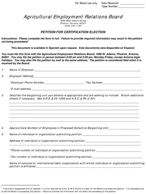 petition for certification election